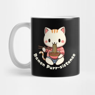 Ramen bowl Cat eat noodles Mug